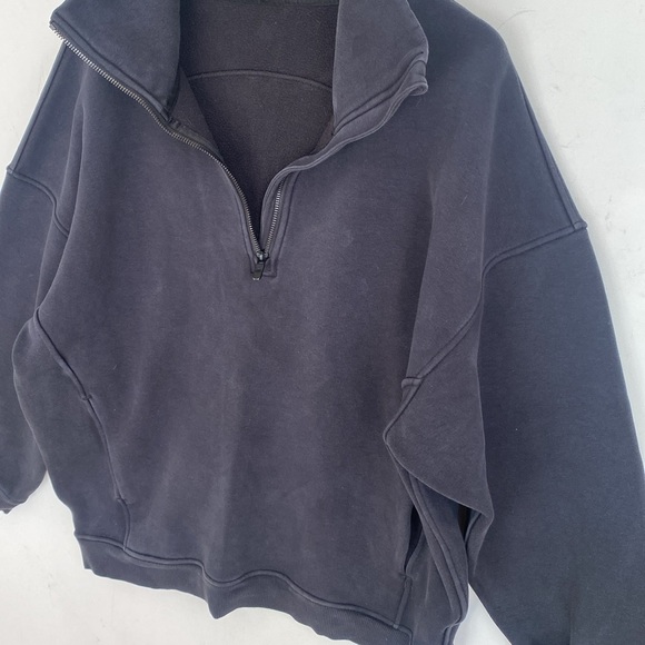 (A11) Lululemon Thick Fleece Half Zip, Black, Size M/L - Picture 8 of 13